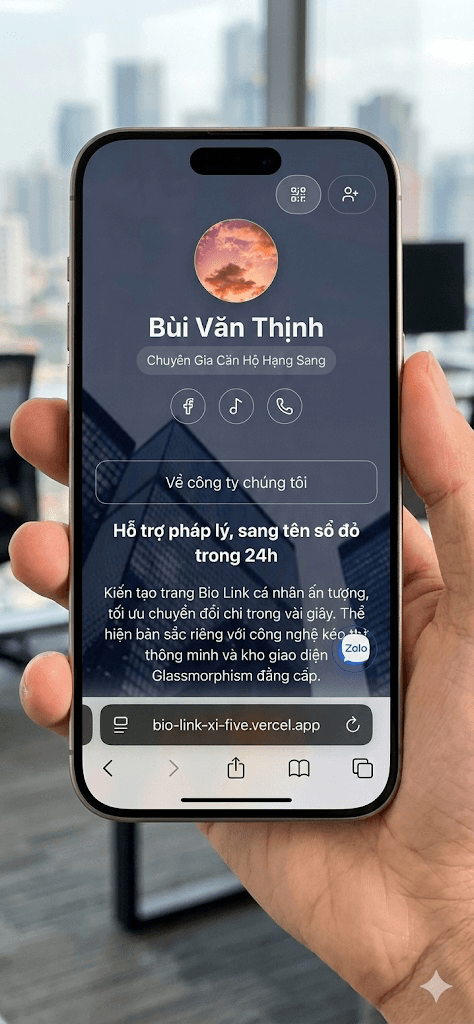 Bio Link trên điện thoại